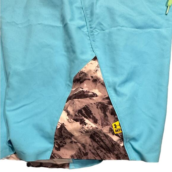 Under Armour Mens Size 40 Turquoise Polyester Unlined Swim Trunks - Picture 6 of 6